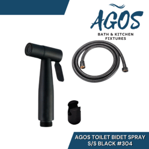 AGOS TOILET BIDET SPRAY S/S BLACK #304
